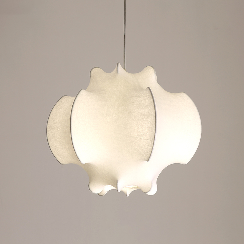 Retro Wabi-sabi Style Dining Room Hanging Lamp Art Imitation Silk Chandelier