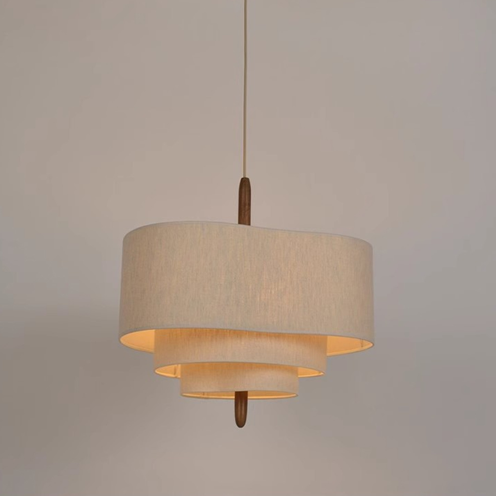 Vintage French Minimalist Fabric Chandelier Bedroom Decorative Lamp Dining Table Light