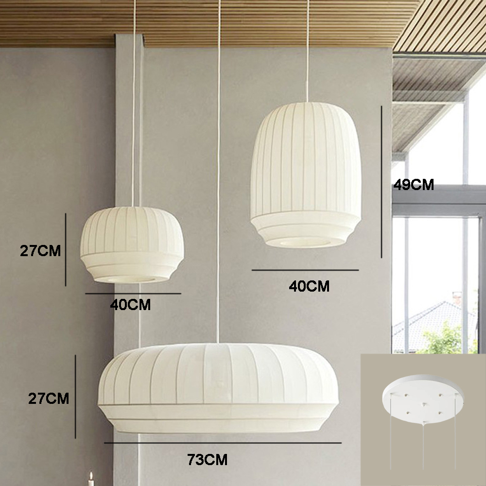 Japanese Style Fabric Pendant Light Creative Wabi-sabi Restaurant Handmade Chandelier