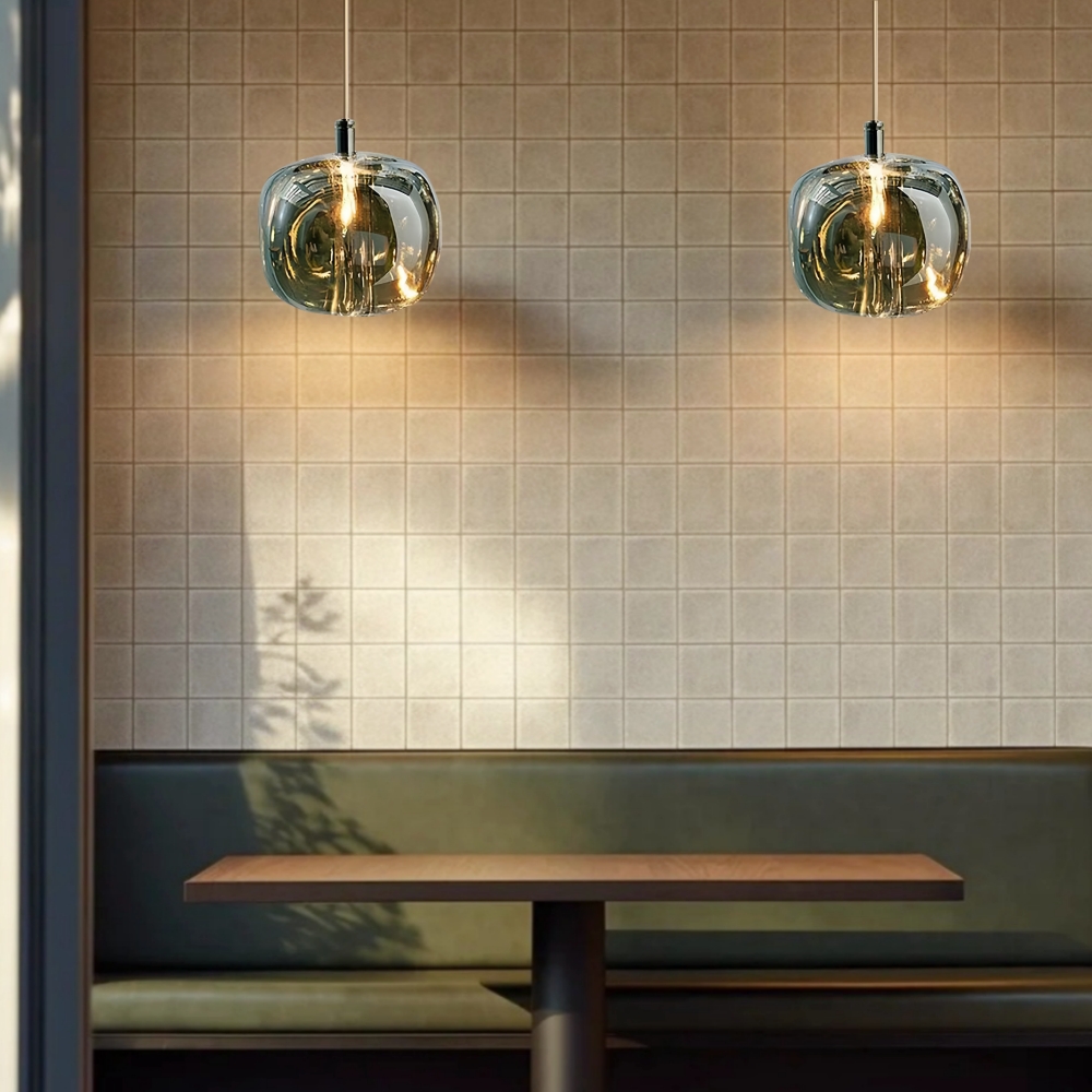 Nordic Modern Art Crystal Apple Shaped Bar Counter Kitchen Pendant Light