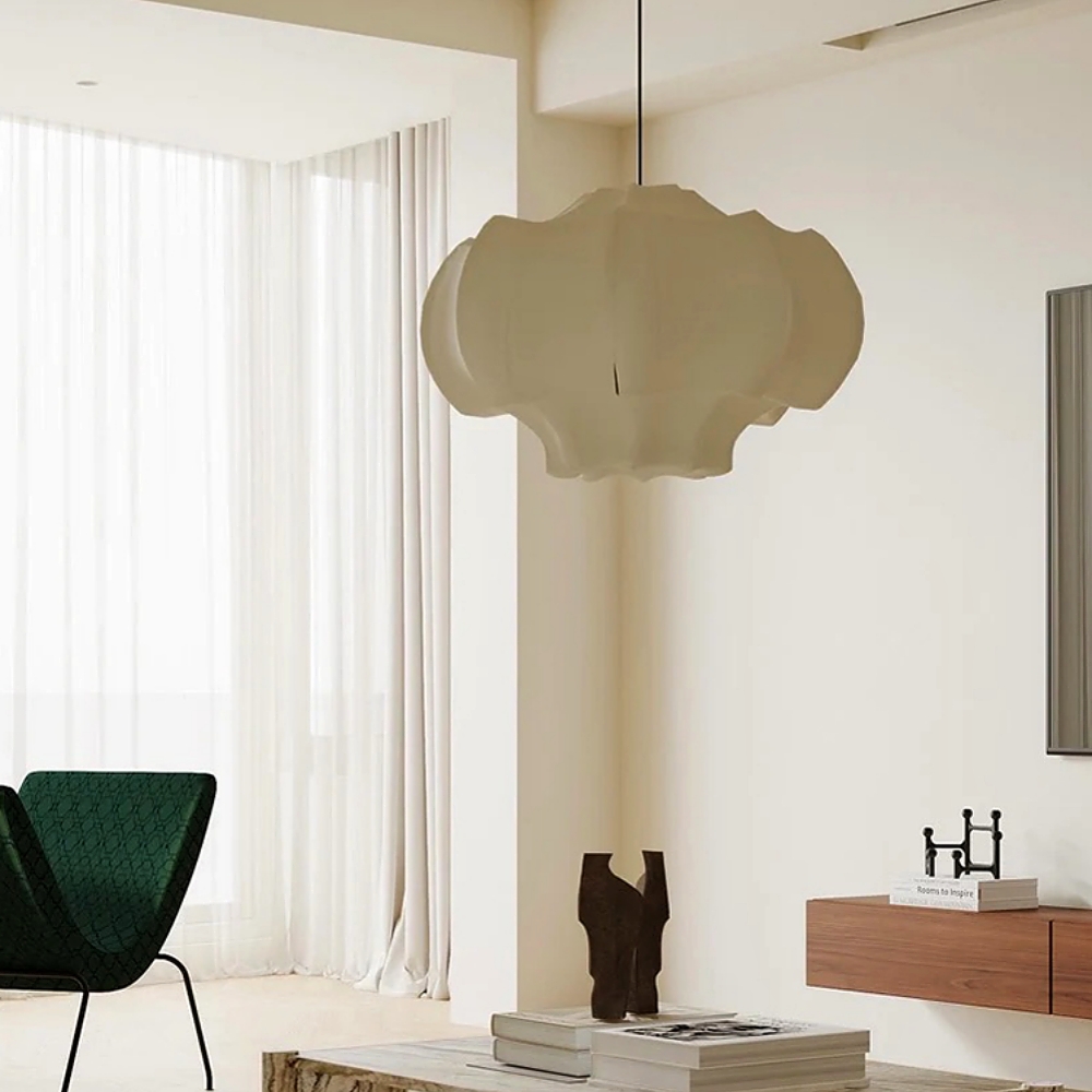 Silk Chandelier Japanese retro wabi-sabi Bedroom Dining Room Pendant Light