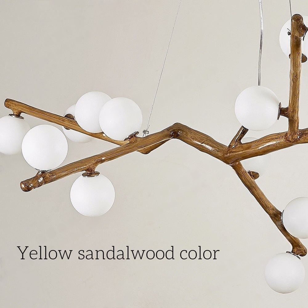 Wabi Sabi Style Retro Imitation Tree Branch Multi Headed Pendant Light