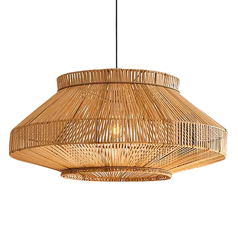 Southeast Asia Extra Large Retro Rattan Chandelier For Homestay