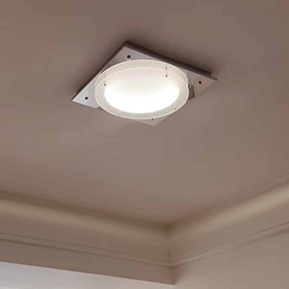 French Bauhaus Entrance Foyer Ceiling Light 