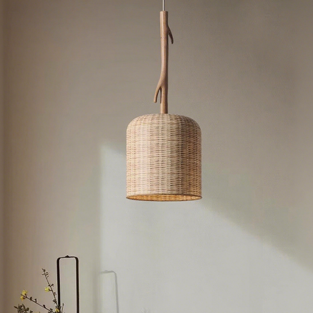 Wabi-Sabi Style Rattan Woven Combination Pendant Light
