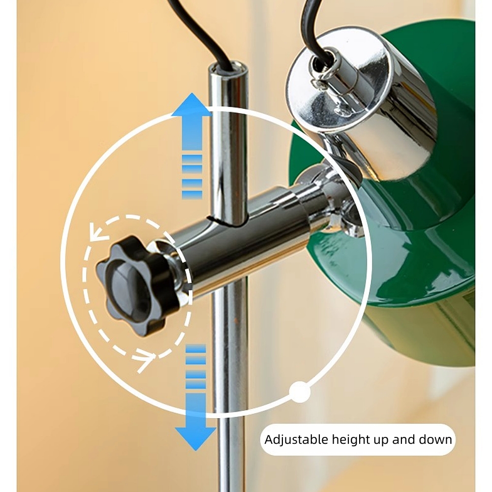 Retro Bauhaus Contrast Color Adjustable Arm Table Lamp