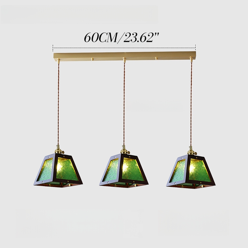 Vintage Etched Glass Pendant Lamp Cozy Bedroom Bedside Lighting