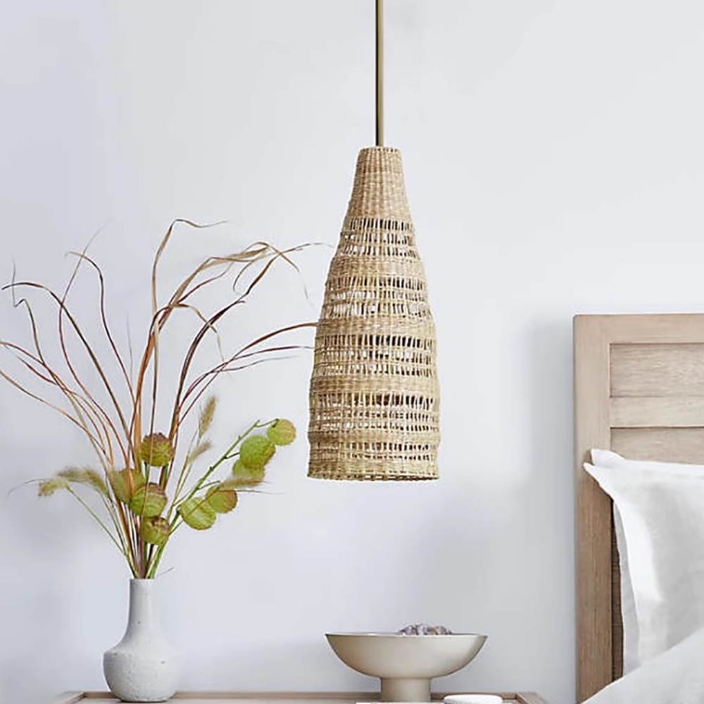 Handwoven Natural Water Hyacinth Pendant Lamp