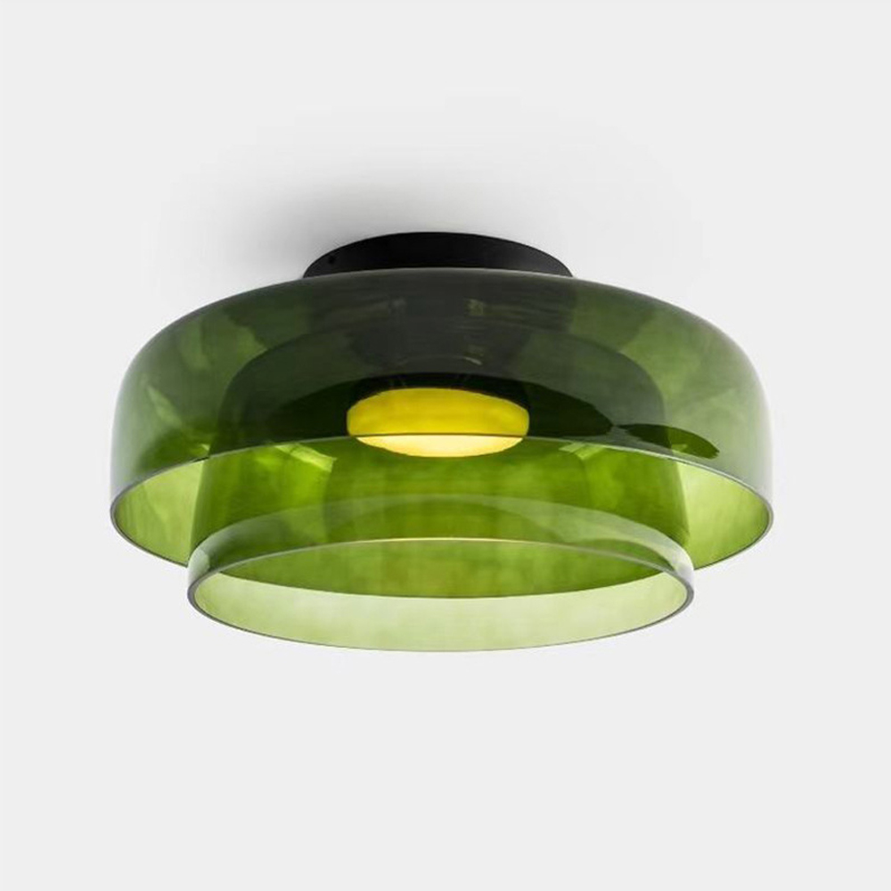 Nordic Designer Corridor Ceiling Light Retro Bedroom Glass Hanging Lamp