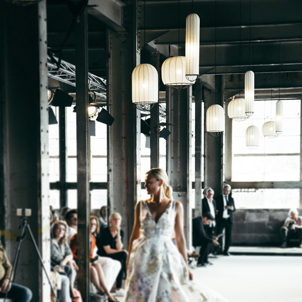 3 Lights Art Pendant Lamp Modern Minimalist Fabric Chandelier Creative Corridor Decoration