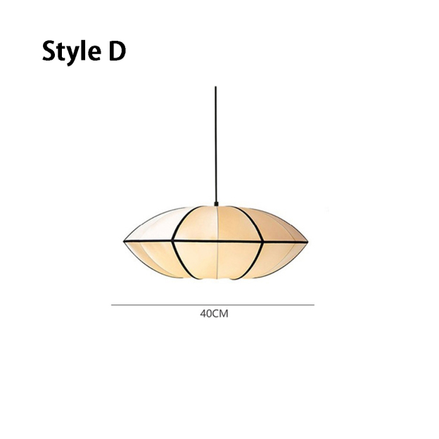 Living Room Satin Chandelier Japanese Medieval Vintage Pendant Lamps Set