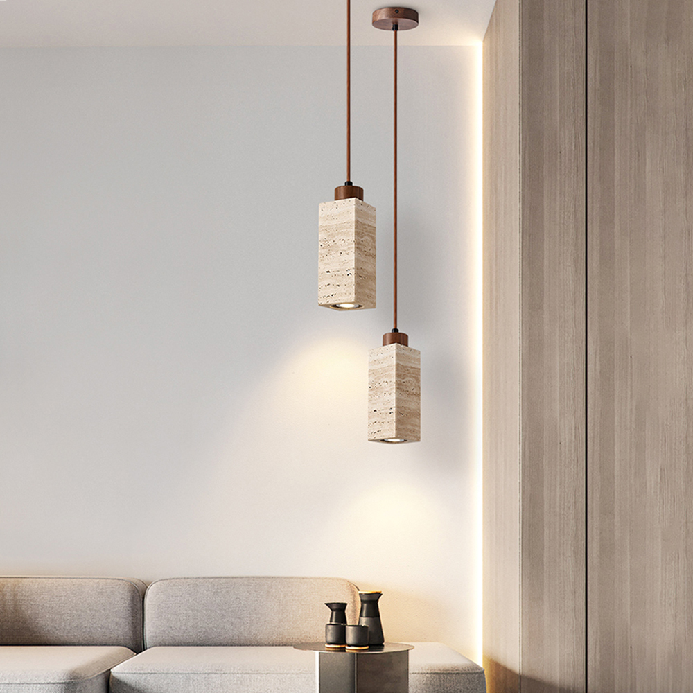 Wabi-sabi Marble Chandelier Island Table Retro Window Spotlight