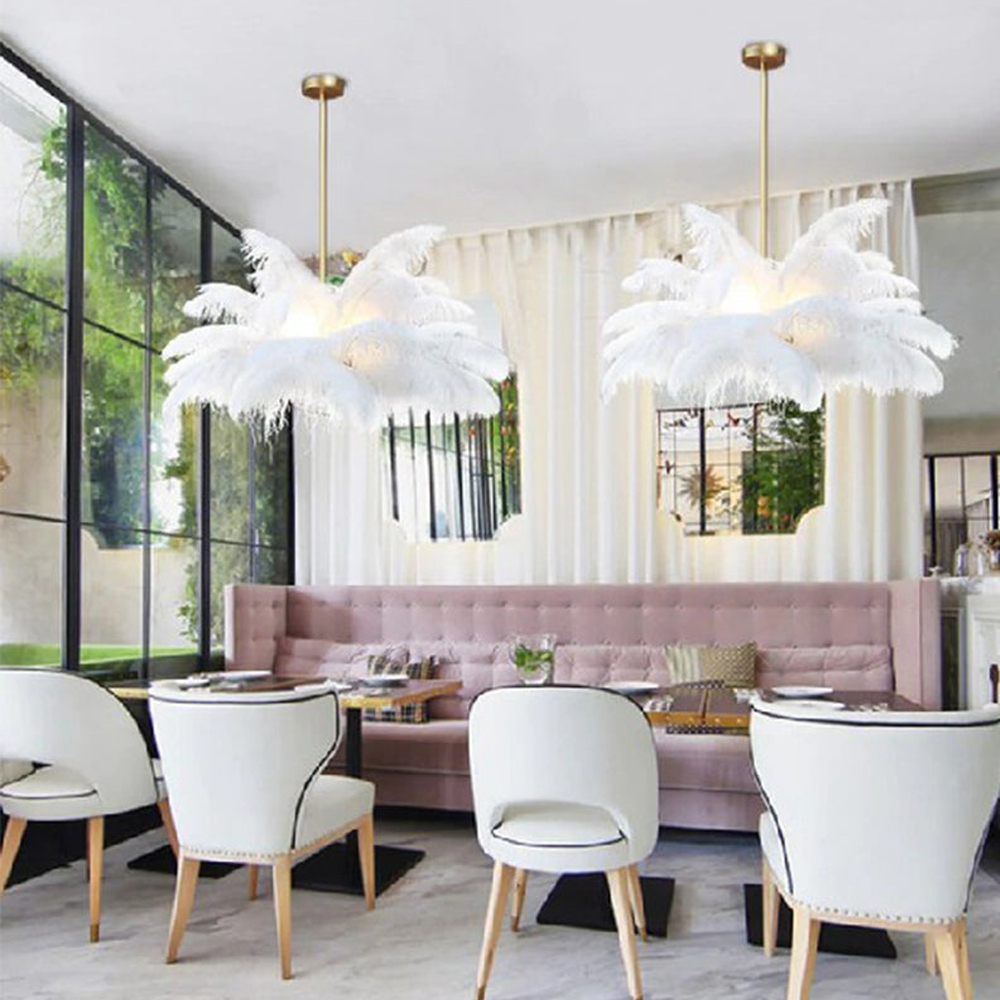 Modern Feather Home Chandelier Nordic Craft Pendant Lighting