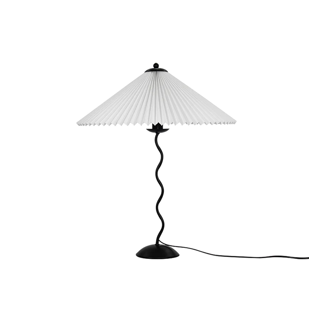 Modern Squiggle Table Lamp Pleated Umbrella Desk Lamp
