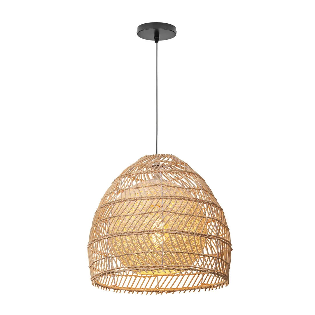 Luminaria Rattan Basket Pendant Light ampshade Simple Basket Rattan Chandelier