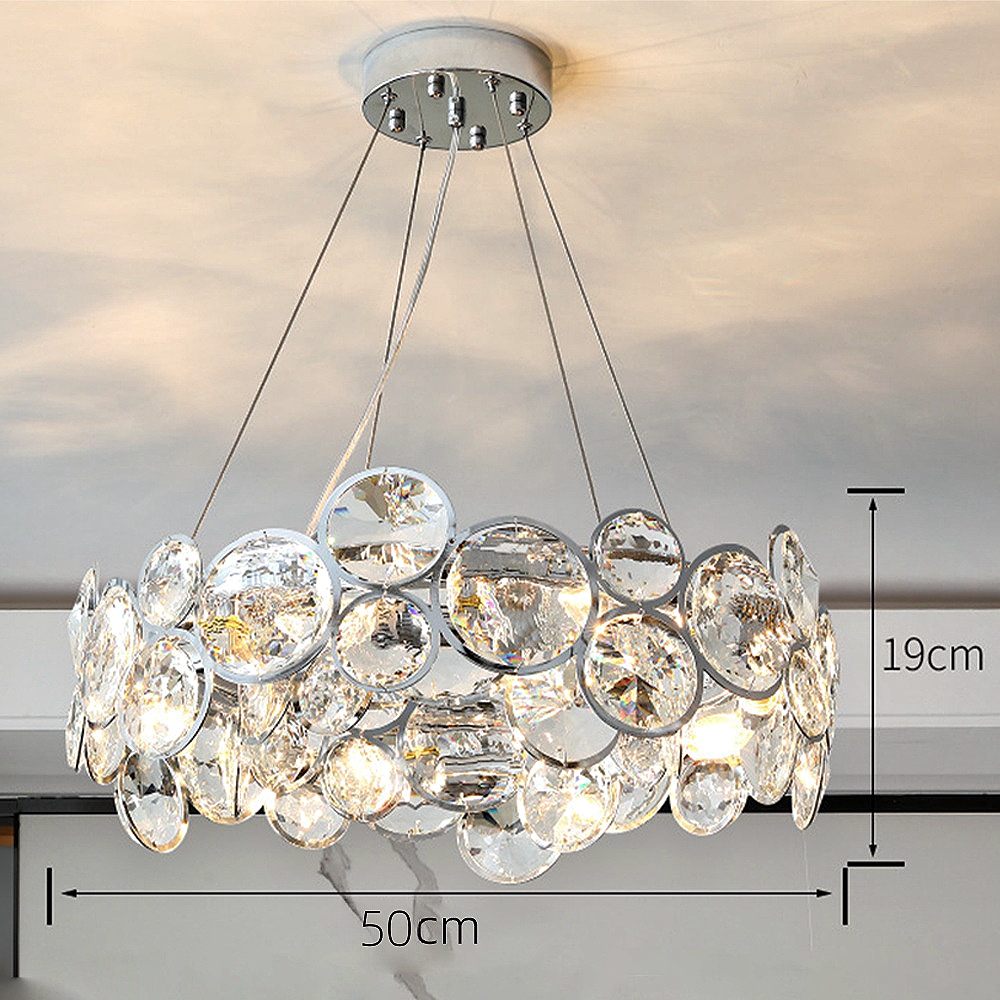 Modern Light Luxury Living Room Bubble Crystal Chandelier