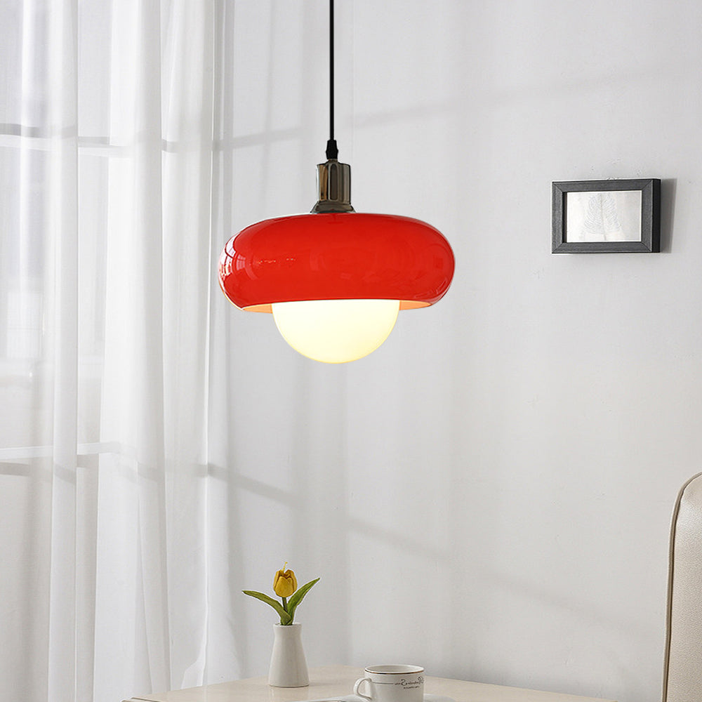 Mid Century Glass Pendant Light,Retro Hanging Pendants,Lighting 1970’s