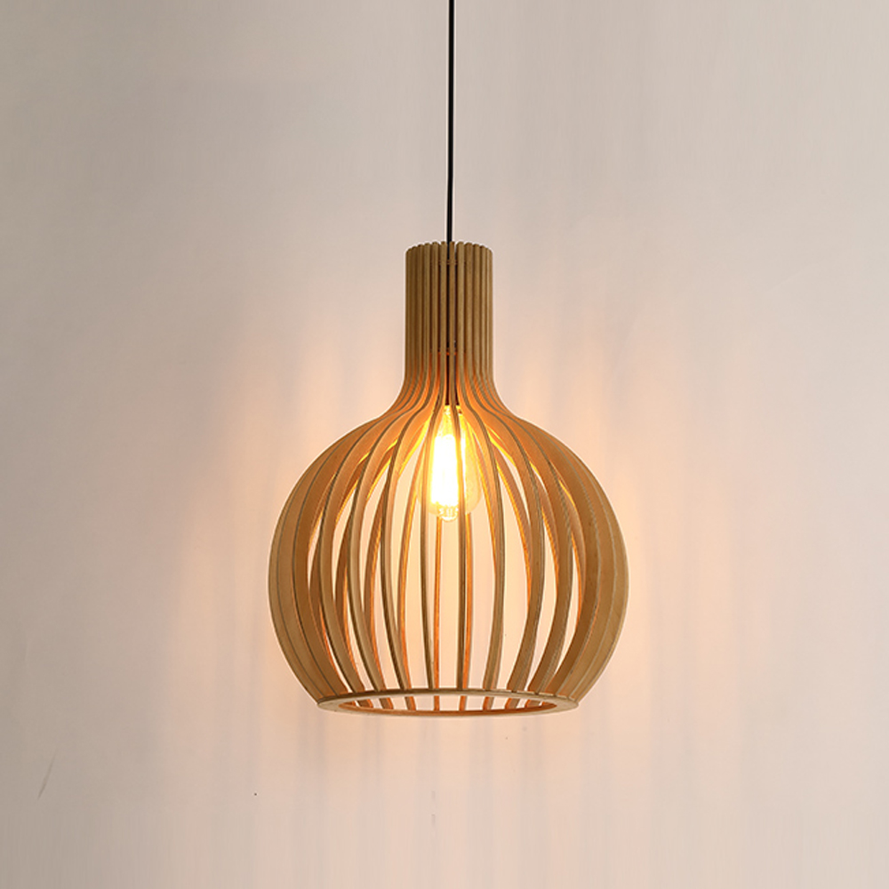 Unique Birdcage Wooden pendant light For Kitchen Island Living room