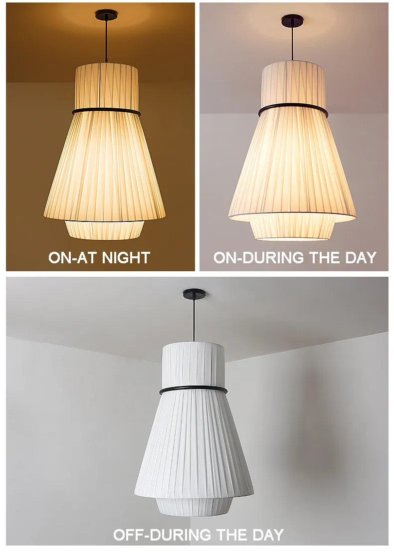 Decorative Fabric Chandelier Modern Japanese Restaurant Hanging Lamp
