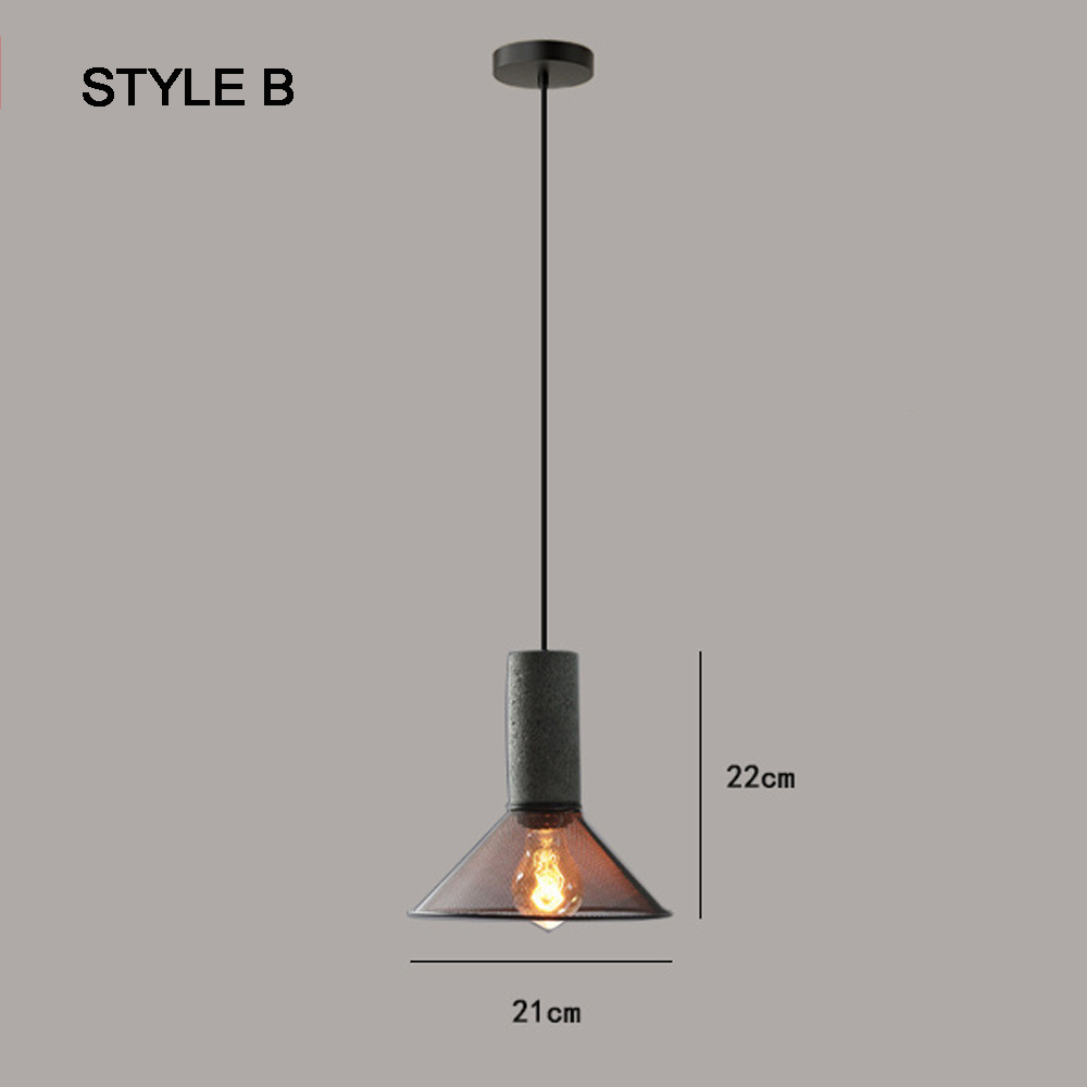 Industrial Style Pendant Lamps Nordic Restaurant Cement Hollow Metal Chandelier
