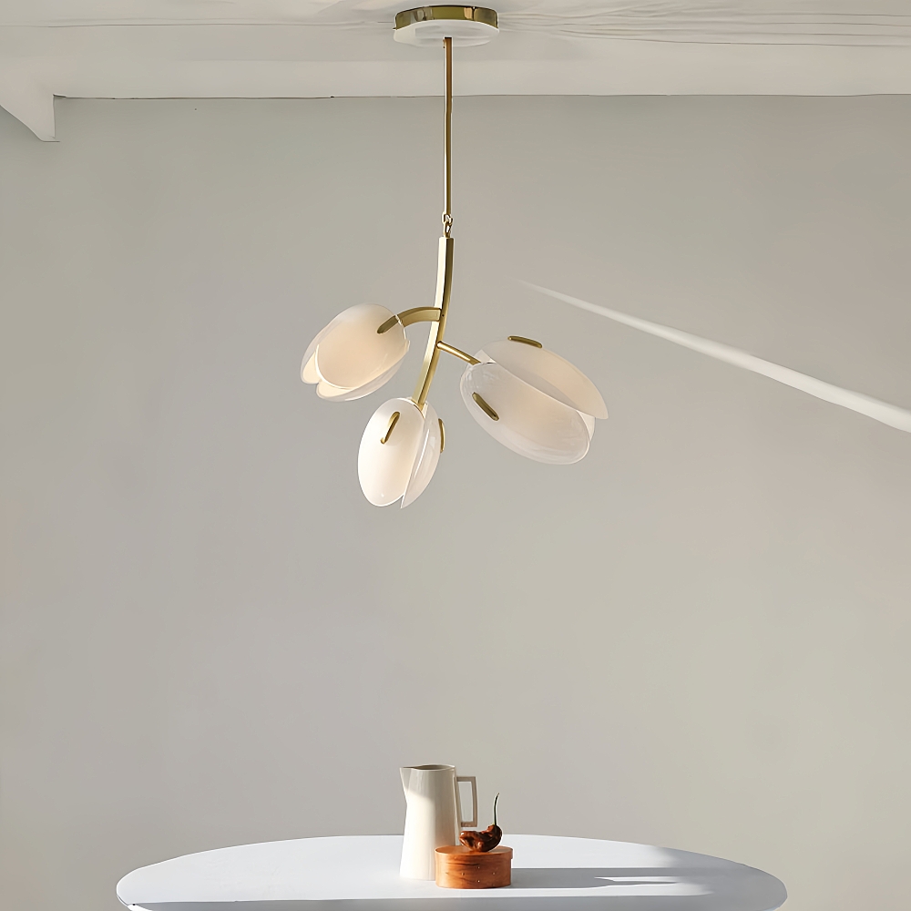 Nordic Modern Minimalist Tulip Bud Glass Pendant Lamp Atmosphere Lighting Fixture