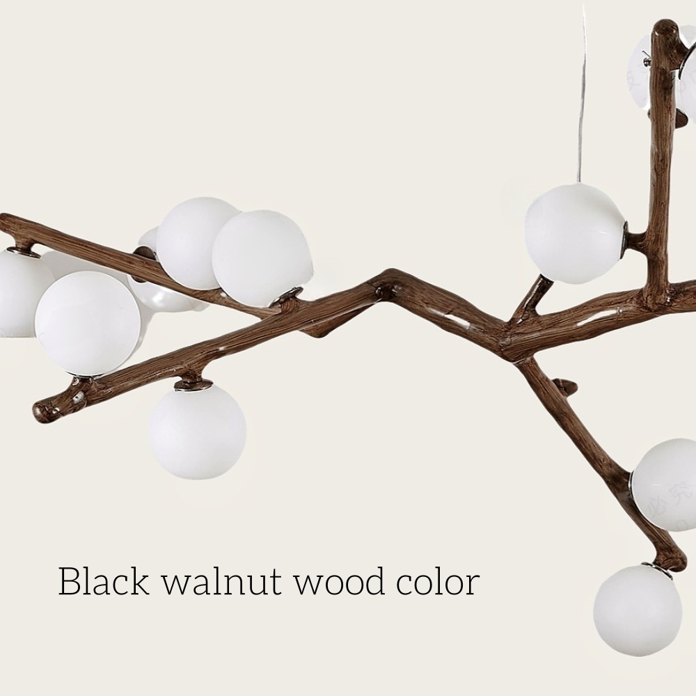 Wabi Sabi Style Retro Imitation Tree Branch Multi Headed Pendant Light