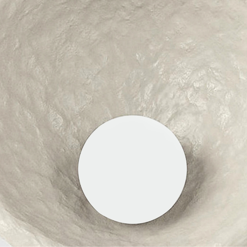 Wabi Sabi Style Retro White Resin Frosted Texture Wall Lamp