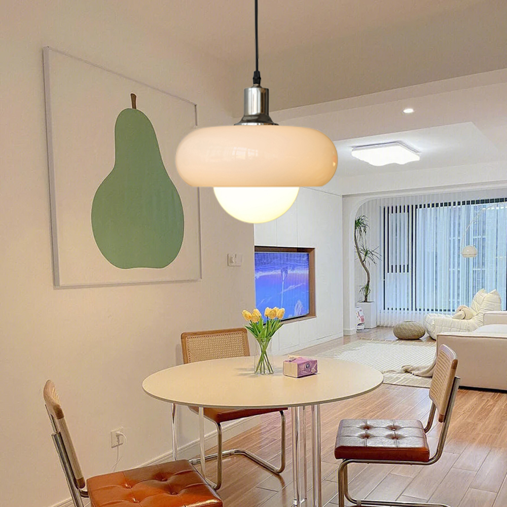 Medieval Vintage Colored Glass Pendant Light Fixture Bauhaus Mini Hanging Chandelier