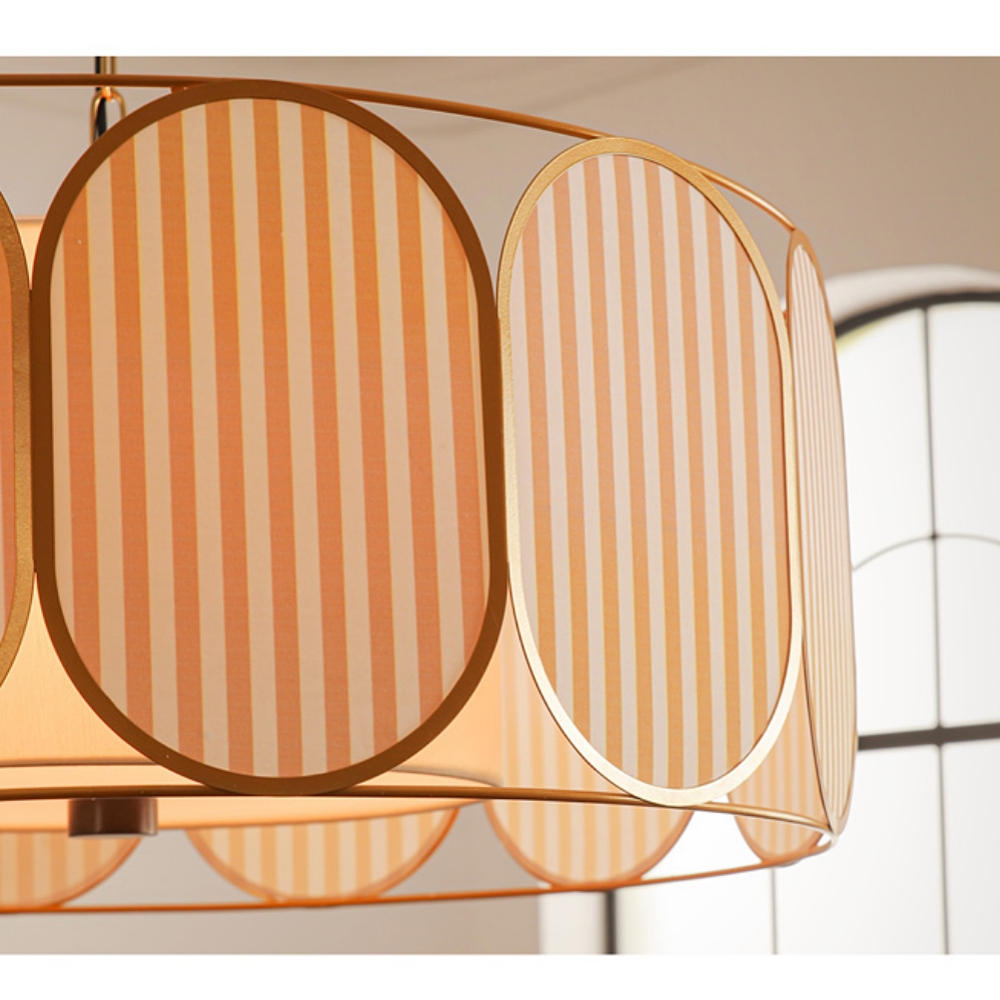 French Vintage Floral Fabric Pendant Light