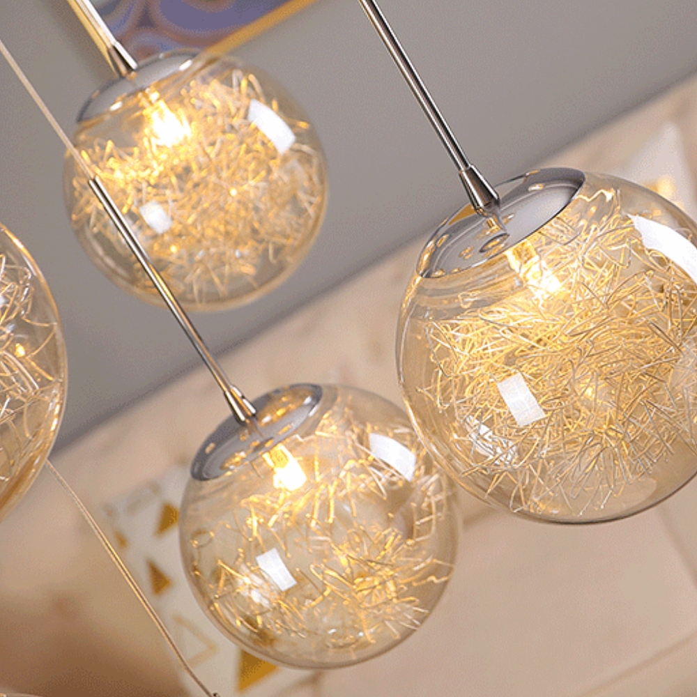 Villa Hollow Staircase Long Chandelier Modern Grand Foyer Lighting