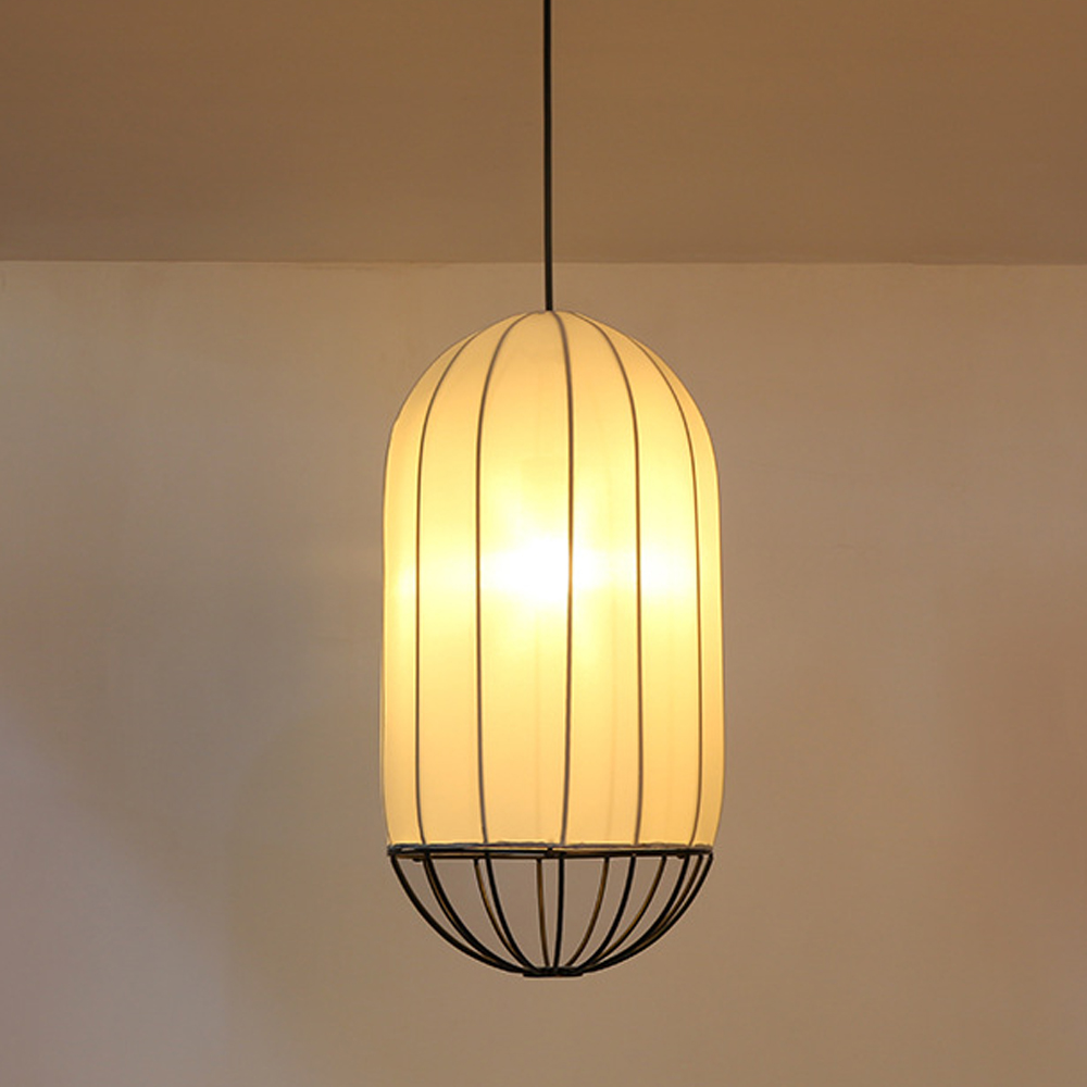 3 Lights Art Pendant Lamp Modern Minimalist Fabric Chandelier Creative Corridor Decoration