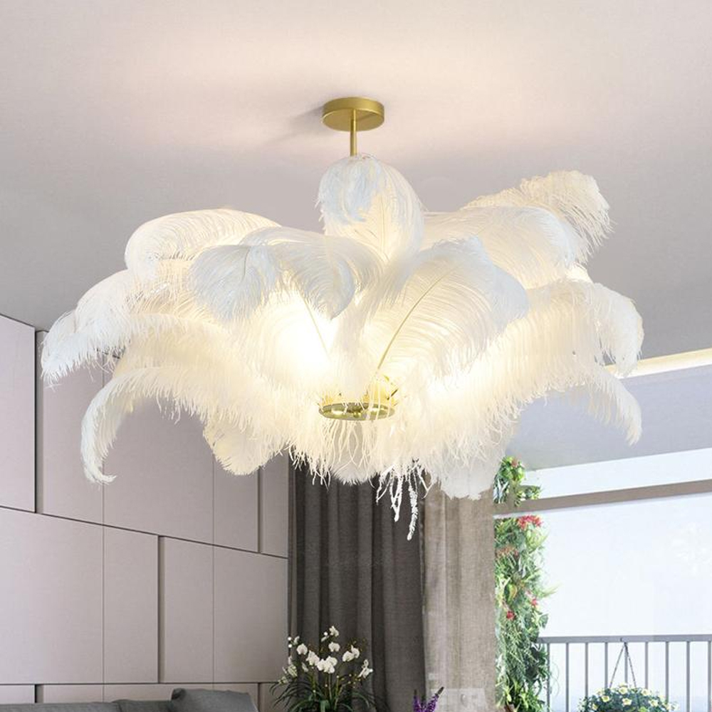 Modern Feather Home Chandelier Nordic Craft Pendant Lighting