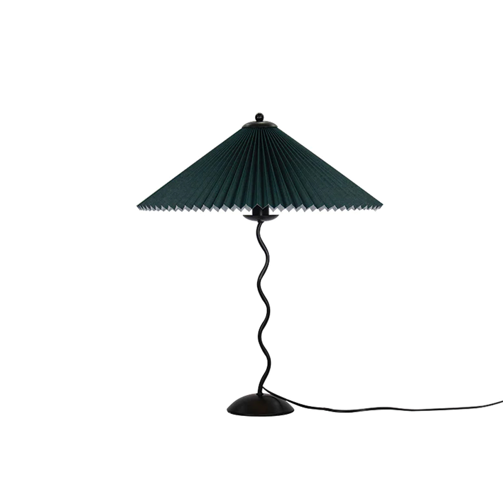 Modern Squiggle Table Lamp Pleated Umbrella Desk Lamp