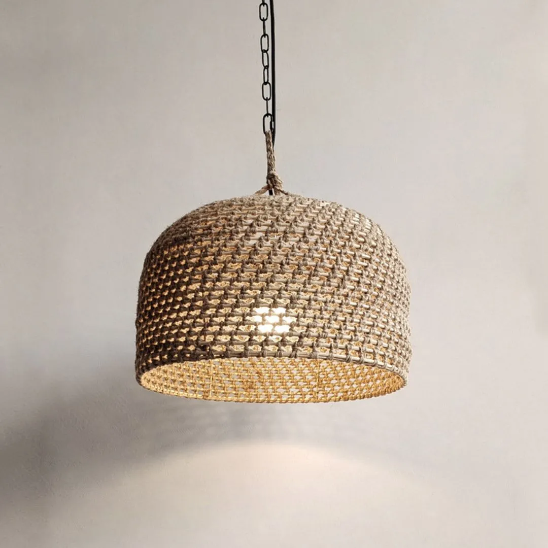 Japanese Wabi-sabi Restaurant Rope Pendant Light
