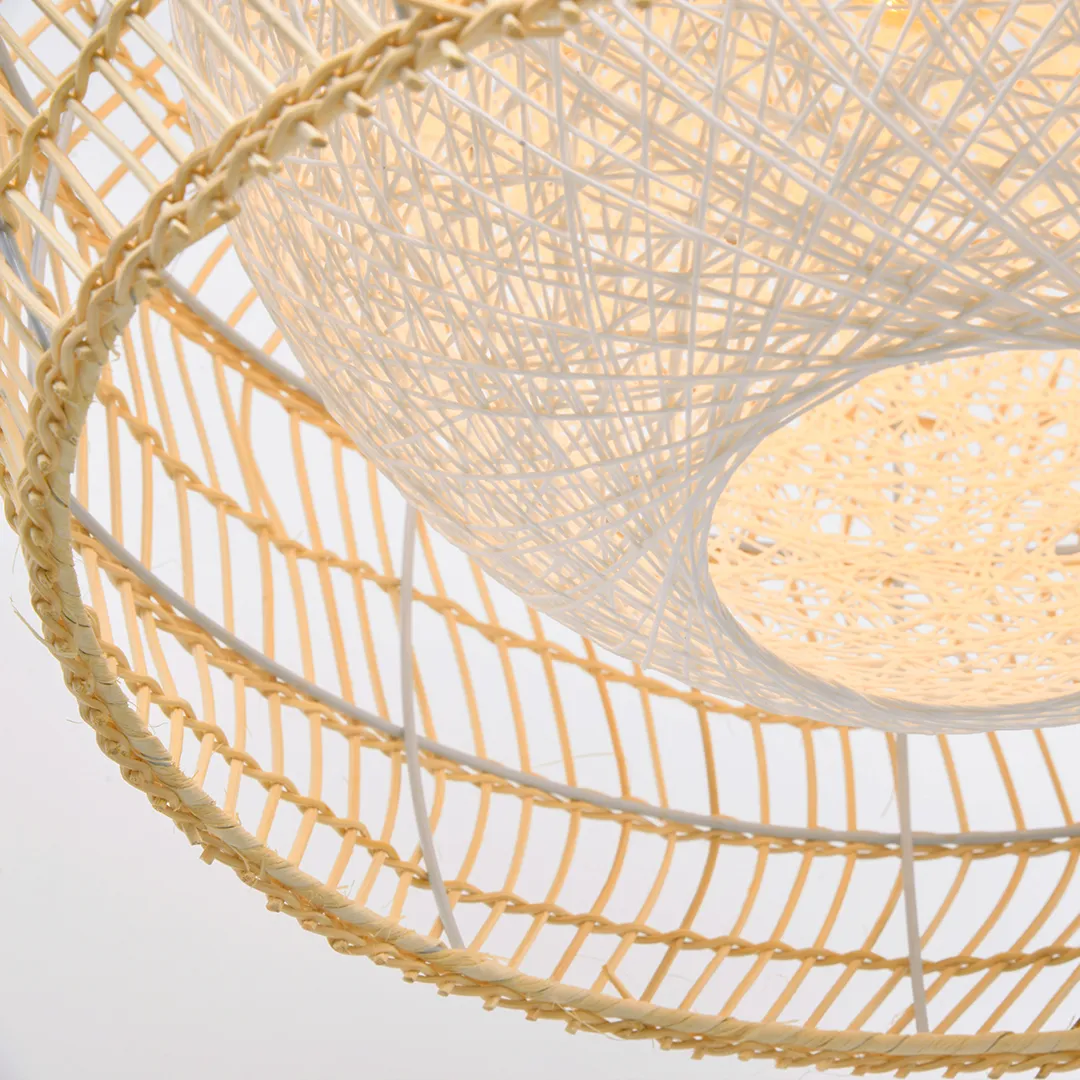 Luminaria Rattan Basket Pendant Light ampshade Simple Basket Rattan Chandelier