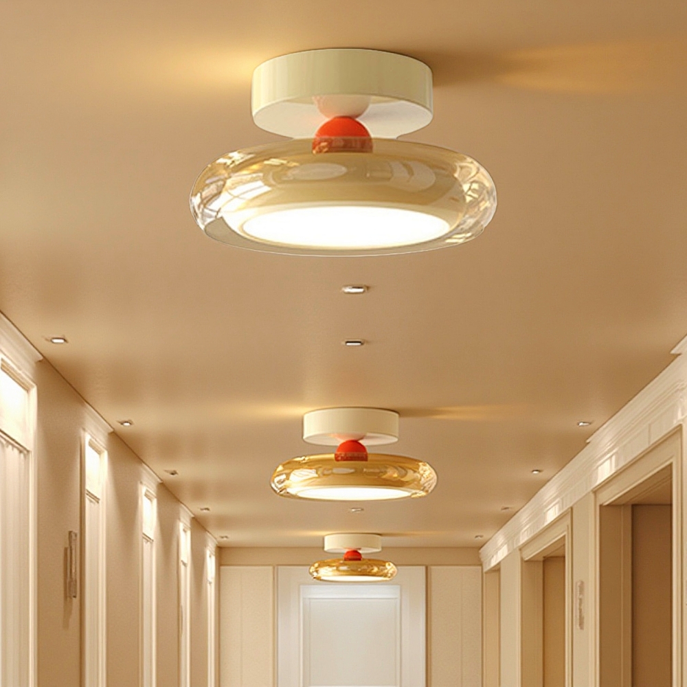 Modern Style Memphis Hallway Glass Ceiling Light