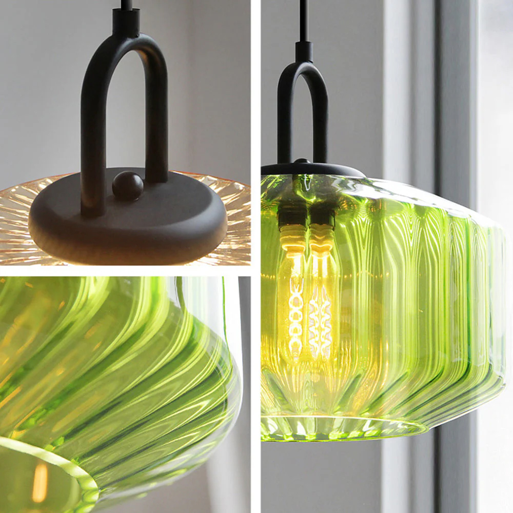 Modern Stained Glass Pendant Light Farmhouse Living Room Chandeliers
