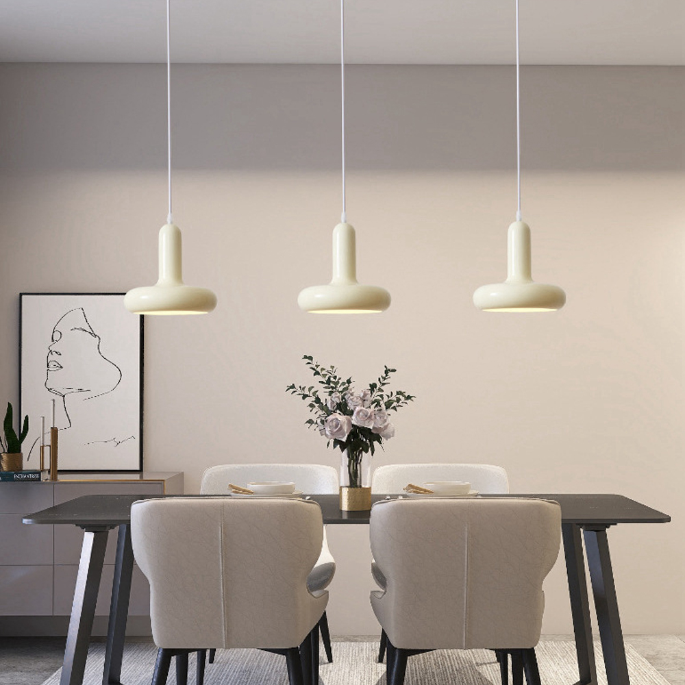 Bauhaus Restaurant Small Metal Chandelier Designer Three-head Dining Table Bar Lamp