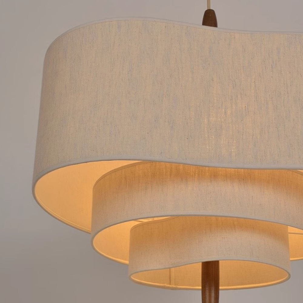 Vintage French Minimalist Fabric Chandelier Bedroom Decorative Lamp Dining Table Light