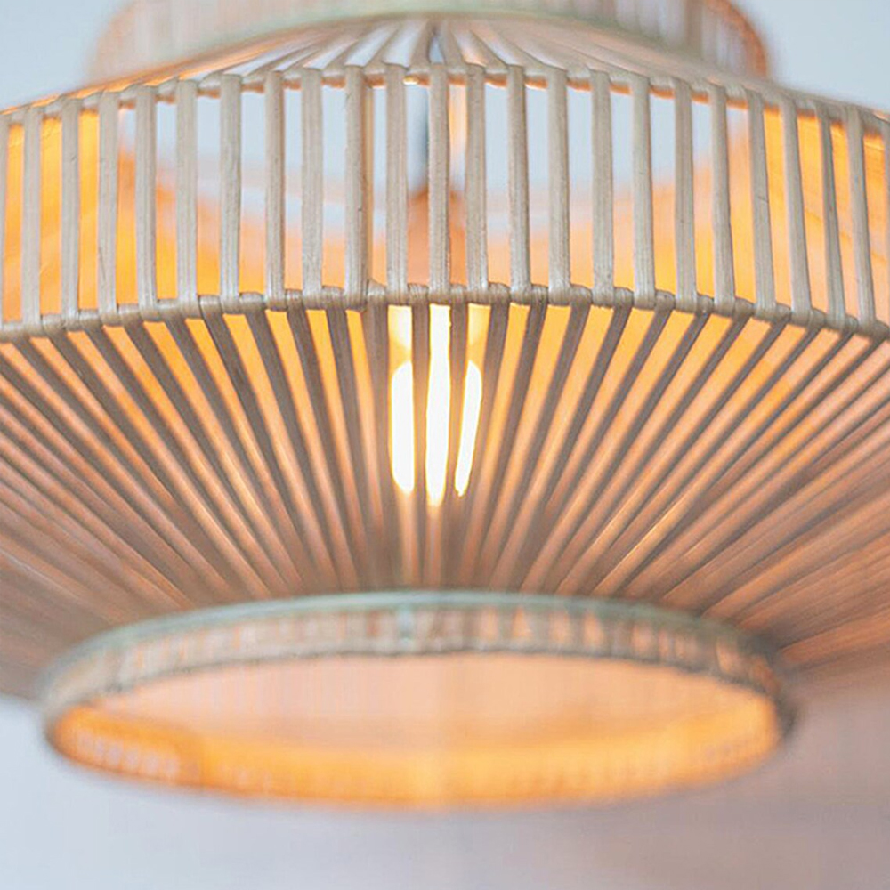 Southeast Asia Extra Large Retro Rattan Chandelier For Homestay