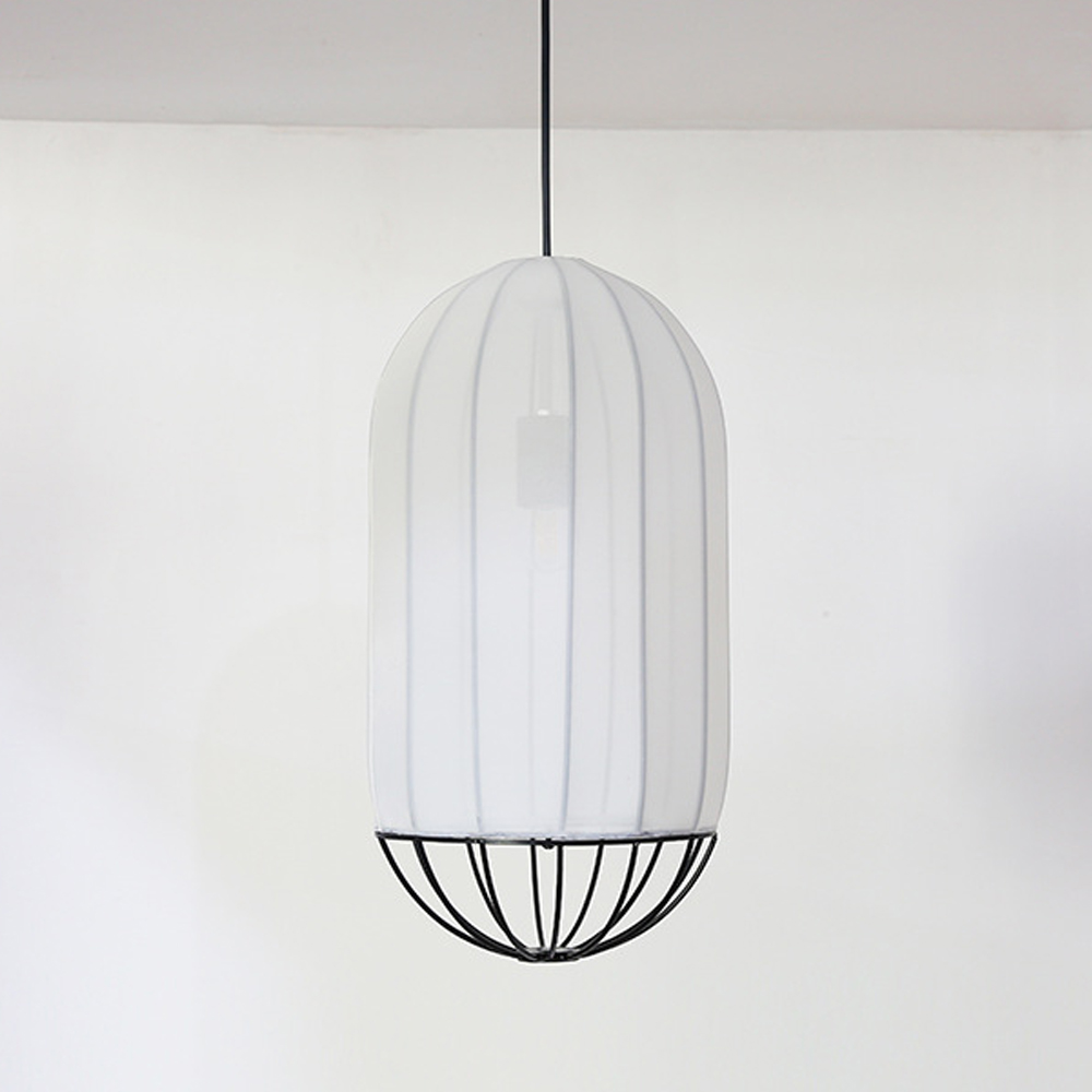 3 Lights Art Pendant Lamp Modern Minimalist Fabric Chandelier Creative Corridor Decoration