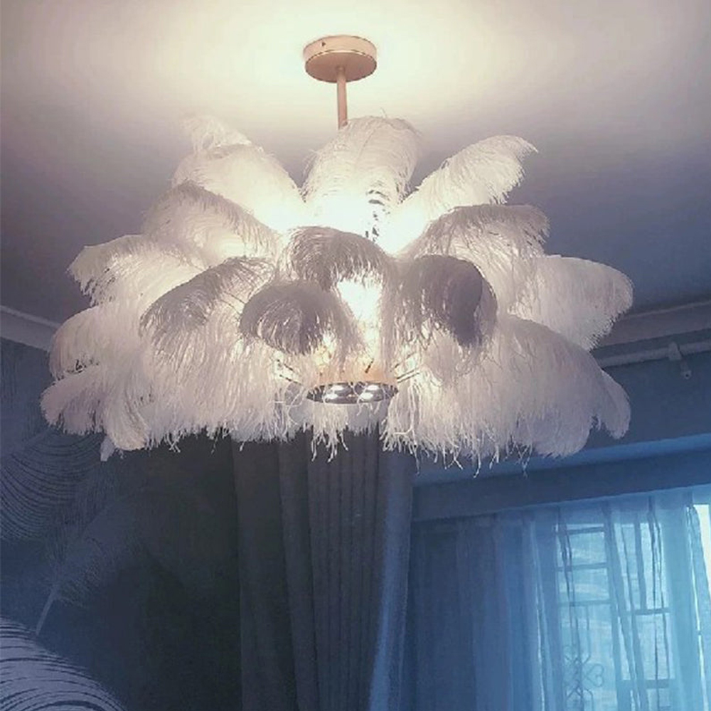Modern Feather Home Chandelier Nordic Craft Pendant Lighting