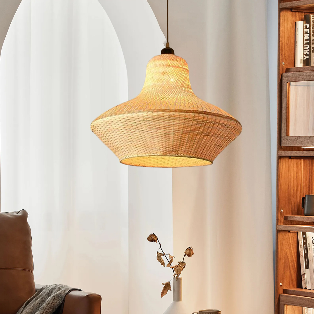 Nordic Rattan Bamboo Pendant Lighting Japanese Restaurant Decoration Chandelier