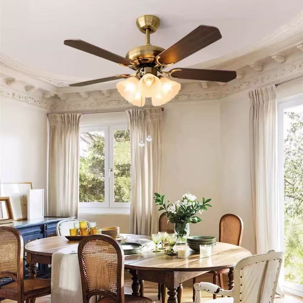 Mid-Century Vintage Ceiling Fan Light Modern Retro Fan Light Fixture