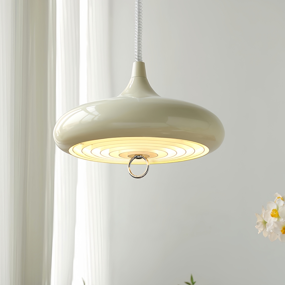 Bauhaus Retro Style Adjustable Solid Color Iron Pendant Light