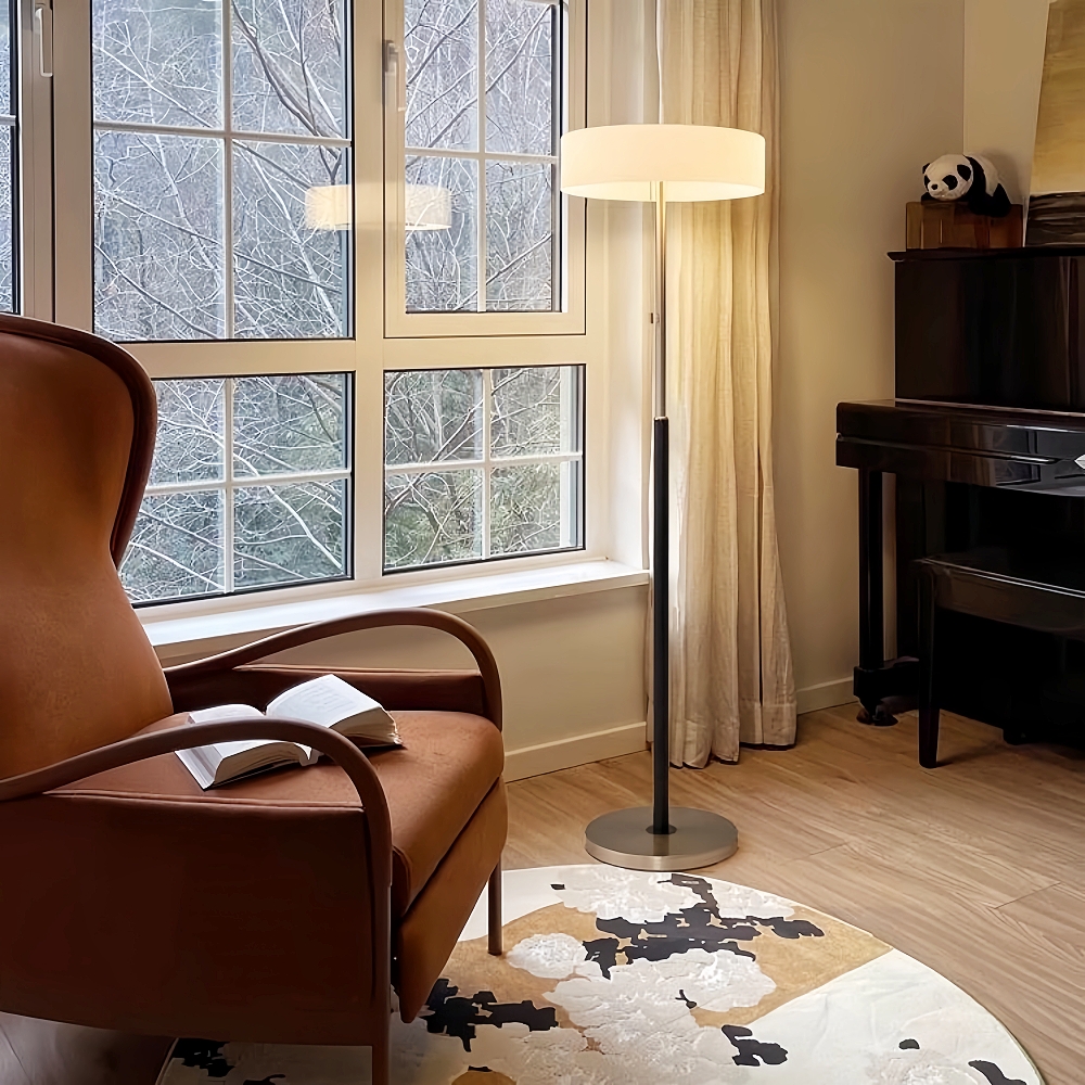 French Style High Aesthetic Retro Glass Floor Lamp