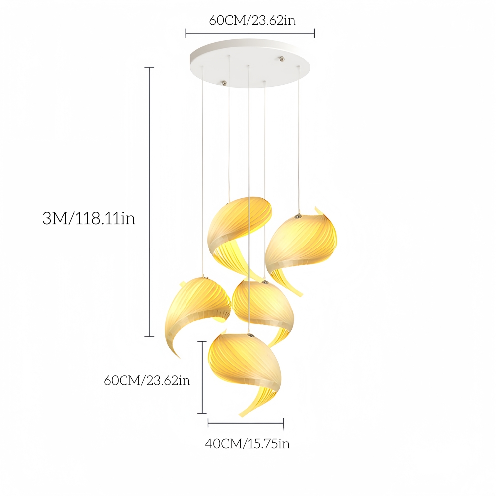 Loft Japanese Conch Art Restaurant Wooden Pendant Light