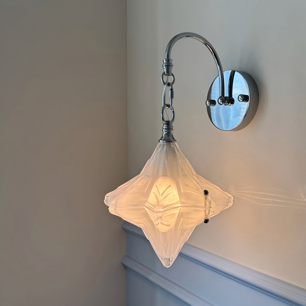 French Bauhaus Star Glass Wall Lamp Modern Minimalist Decor Lighting