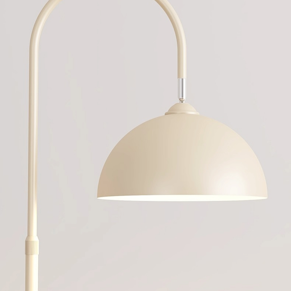 Modern Iron & Marble Floor Lamp with Integrated Storage Rack - Kids Room/Study