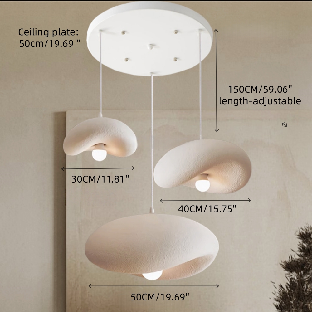 French Minimalist Resin Pendant Light Personalized Creative Design for Living/Dining Room